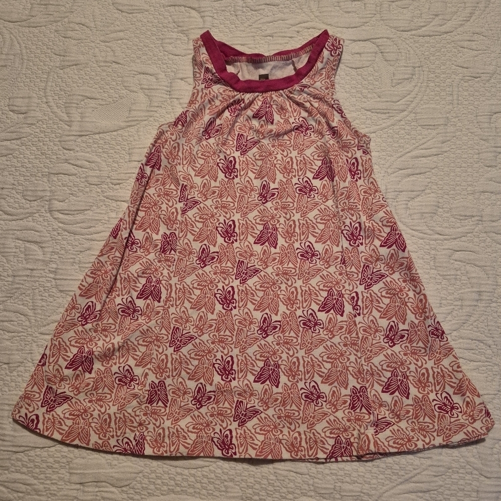 Tea Collection girls 12-18 months sleeveless butterfly design dress VGUC